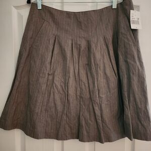 Elegant Brown Pleated Skirt